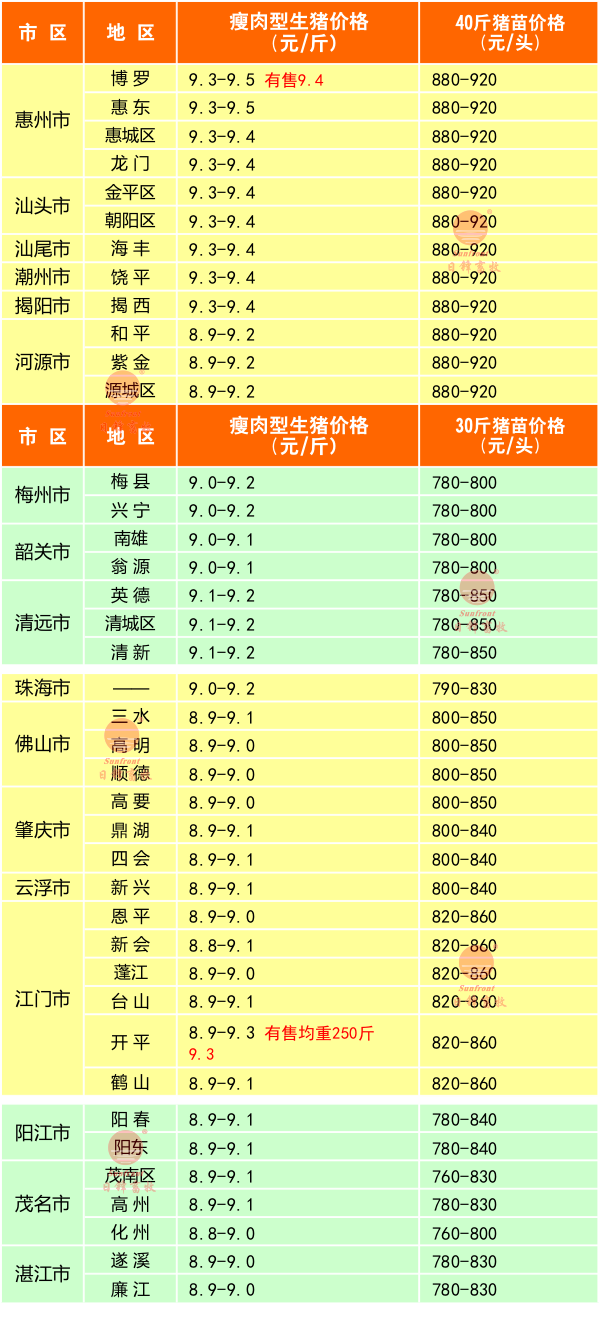 廣東豬價